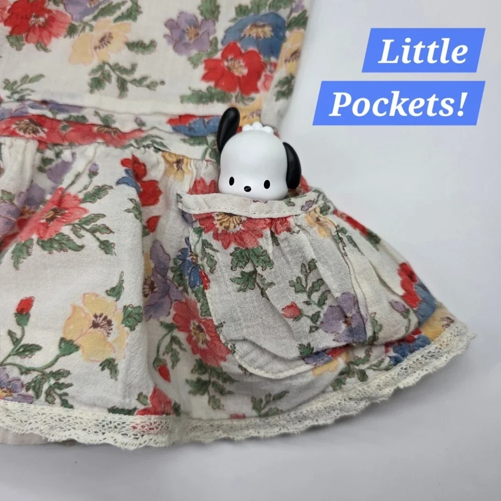 Ralph Lauren Baby Girls Dress 12M Vintage‎ Floral Ruffle Spring Cottagecore